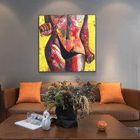 Hand Painted Modern Sexy Women Nude Oil Painting On Canvas Abstract Pop Art Wall Painting