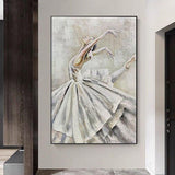 Contemporary Abstract Hand Painted Painting Ballet Girl Wall Art Modern On Canvas