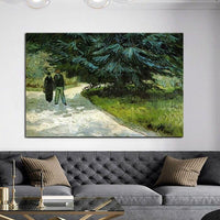 Hand Painted Van Gogh Famous Oil Painting Poet's Garden Canvas