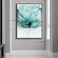 Hand Painted Abstract Wall Many Kinds Flowers Minimalist Modern On Canvas Decorative