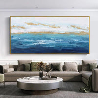 New Abstract Seascape Oil Painting Canvas Art Hand Painted Wall Mural Artwork