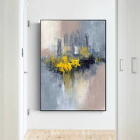 Hand Painted Oil Painting Impressions Urban Architecture Abstract Canvas Painting Modern Room