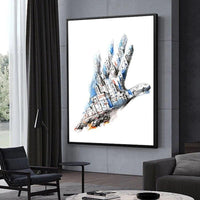 Hand Painted Oil Painting Art Canvas Simple and Cool Abstract Street Art Painting On the