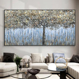 Hand Painted Canvas Abstract Trees Modern Decorative Wall Art