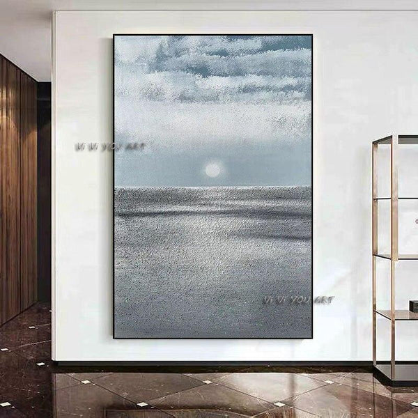 Beautiful Sunset By The Sea Modern Canvas Decorative Abstract Art Office