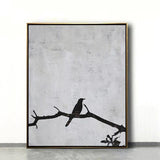 Hand Painted Oversized Canvas Abstract Bird Oil Painting Modern Art Minimalistative For living Room Hallway