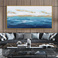 New Abstract Seascape Oil Painting Canvas Art Hand Painted Wall Mural Artwork