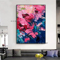 Hand Painted Abstract Painting Modern Minimalist Salon Canvas Painting Bedroom Wall- Oil Painting