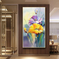 Flowers Abstract Modern Hand Painted Painting