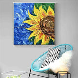 Hand Painted Vincent Van Gogh Blossom Sunflower Painting The Starry Night Van Gogh Famous Canvas Art