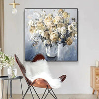 Hand Painted Oil Painting Hand Painted Knife Flower Canvas Painting Modern