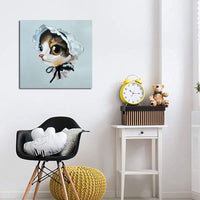 Wall Hand Painted Cartoon Cat Animal Oil Paintings On Canvas Modern Abstract Pop Art For Room Artwork