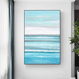 Blue Abstract Sea Landscape Hand Painted Oil Painting On The Canvas Posters Wall Art