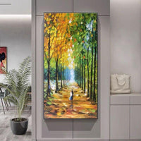 Hand Painted Oil Painting Knife Painted Landscapes Porch Corridor Household Decorates Wall Art As