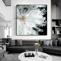 Hand Painted Oil Panitngs Modern Abstract Canvas Painting Thick Knife Flower Hand Painted Wall Art Decor