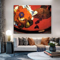Paul Gauguin Hand Painted Oil Painting Still Life: Gronac's Feast Retro Classic Abstracts Aisle Decor