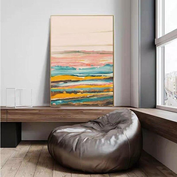 Hand Painted Colorful Sky And Colorful Abstract Oil Painting Modern Painting On Canvas