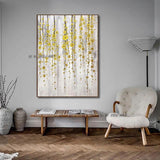 Hand Painted gold flower Modern Golden Flowers Canvas For Living room