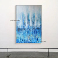 Abstract Modern Blue Colors Art Canvas Wall Art Style Decorating Canvas