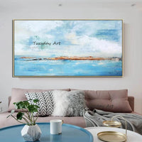 Oil Painting Hand Painted Landscape On Canvas Seascape Abstract Wall Art