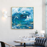 Hand Painted Wall Art Hand Painted Waves Seascape Canvas Art Home Wall Decoration