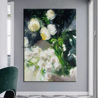 Hand Painted Knife Flower Oil Paintings On Canvas Wall Art Modern Canvas Art