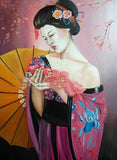 DIY Oil Painting By Numbers Japanese Woman Drawing On Canvas HandPainted Art Gift DIY Pictures Girl Figure Kits Home Decor