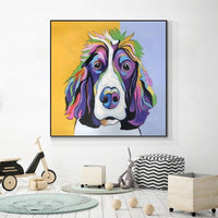 Hand Painted Animal Oil Painting Pet Dog Modern ative ping