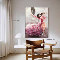 Hand Painteds Oil Painting On Canvas Abstract Art Ballet Painting Modern Home hotel Room Corridor