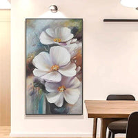 Hand Painted Oil Painting Palette Knife Classical Flowers Wall Decorative Item Textured Acrylic Canvas Wall Art Decoration