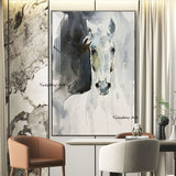 Hand painted Modern Animal Abstract Canvas Oil Paintings Retro Impression Horse Homes Decoration