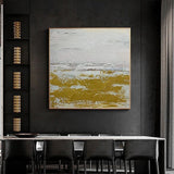 Hand Painted Abstract Gold Foil Art Oil Painting On Canvas Wall Adornment For Live Room