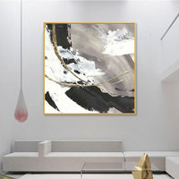 Hand Painted Hand Painted Abstract Oil Painting On Canvas In Gold Modern Wall Art Decorative Painting