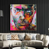 Hand Painted Francoise Nielly Palette knife portrait Face Oil painting Character figure canva wall Art picture As