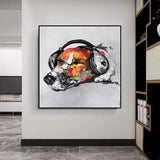 Hand Painted Modern Fashion Pop Art Dog Animal Canvas Painting Bedroom