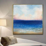 Hand Painted Oil Painting Hand Painted impression Sea view Abstract On Canvas Wall Art