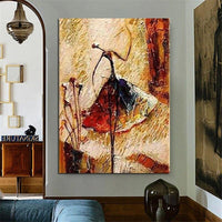 Hand Painted Oil Painting Retro Figure Gold Abstract Modern Canvas Hoom Decors