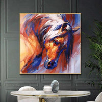 Hot Sales Hand Painted Horse Animal Original Canvas Painting Modern Artwork Thick Oil For Living