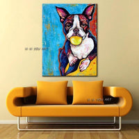 Arrival Of Hand Painted Cute Dogs Abstract Decorative Home Children Room And Hall Murals