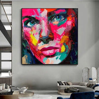 Colorful Hand Painted Oil Paintings Sexy Lady Figure Portrait Oil Paintings Abstract People On Canvas