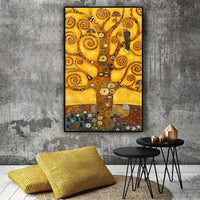 Hand Painted Tree Of Life Canvas Painting Gustav Klimt Oil Paintings