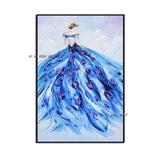 Modern Hand Painted Sexy Woman Dance Ballet Artwork Wall Canvas Art