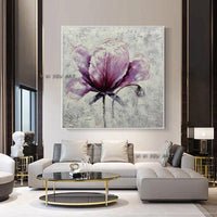 Home Decor Wall Art Purple Flower Wall Art Mural Office