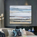 Hand Painted Abstract Sea Painting On Canvas Beautiful Modern Seascape Wall Art For