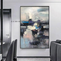 Hand Painted Abstract Canvas Painting Modern Furniture Wall Art Wall Hanging Decorative