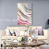 art Hand Painted yellow Golden Foil Painting Foil painting Modern Hand Painted Canvas Art