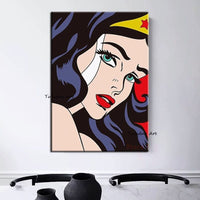 Hand Painted Oil Painting On Canvas Woman Abstract Cartoon Figure