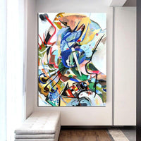 Hand Painted Wassily Kandinsky Abstract Art Oil Painting Famouss Presents