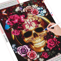 DIY Diamond Painting Full Square Skull Diamond Rose Diamond Mosaic Skeleton Home Decor