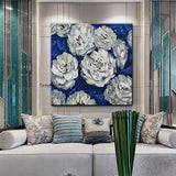 Hand Painted Oil Paintings Abstract Flower On Canvas Wall Art Wall Adornment Painting For Live Room